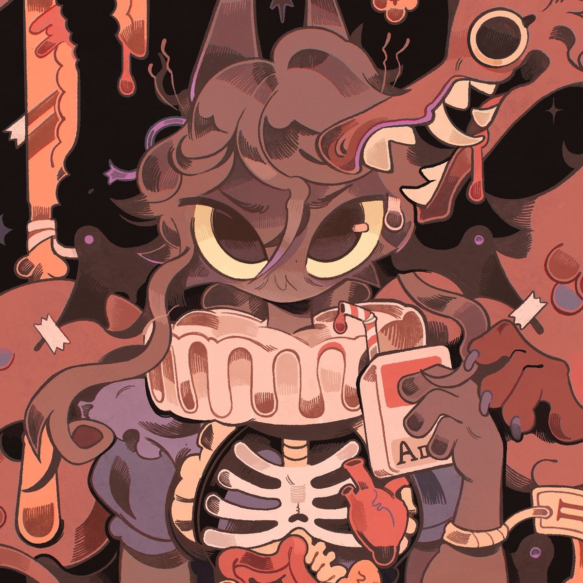 killsandwich's tweet image. ✸ Icon Raffle! 
I have long wanted to make a small giveaway to thank you for your attention to my illustrations! :З

you need to:
-comment a ref
-be following 

End 10.10.2024! 
-2 winners! Good luck🖤
And examples of recent works: