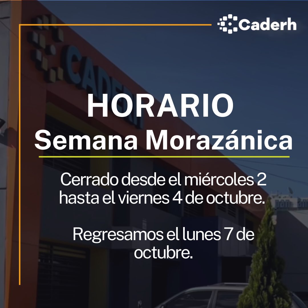 Atención horario semana morazánica‼️