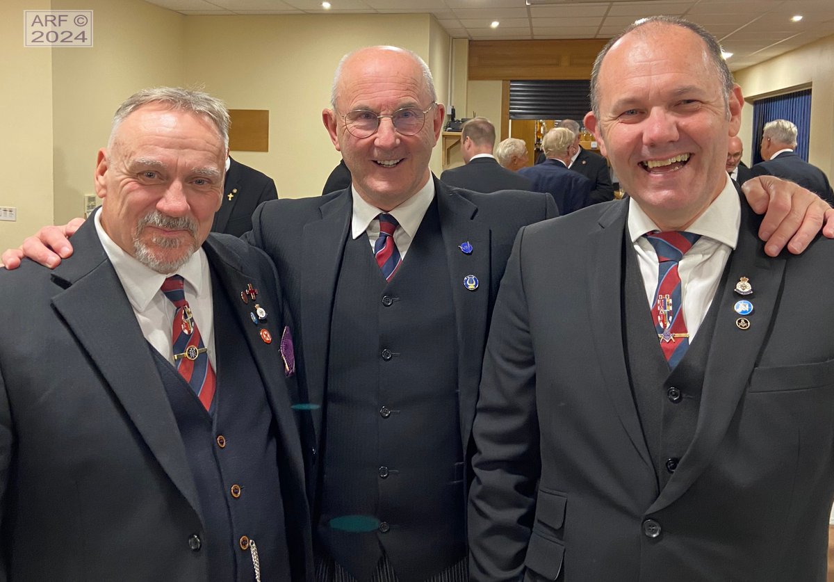 3 pictures from Lyndhurst Lodges 8012 exciting evening at the Brockenhurst Masonic Centre tonight. Great fun all round and a superb dinner to boot. Which actually didn't taste anything like a boot although it was pork. It was scrummy.
