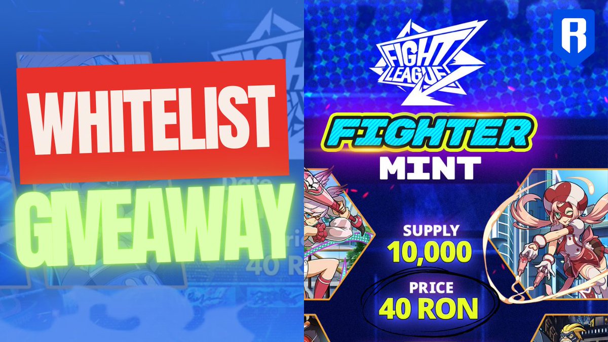 Muke.ron | SURA ⚡ (@mukegaming) on Twitter photo 🔥🌟5 WHITELIST GIVEAWAY🌟🔥
10,000 FIGHTERs ready to fight for Bastion.
Will you help them in the battle for freedom?
🦹♀️ About FIGHTERS: are the inaugural mint for <a href="/PlayFightLeague/">Fight League</a> upcoming mobile survivor game.
Date: October 10 @ 6AM PST
Price: 40 RON
Steps:
RT, Tag 2 🔥🌟5 WHITELIST GIVEAWAY🌟🔥
10,000 FIGHTERs ready to fight for Bastion.
Will you help them in the battle for freedom?
🦹♀️ About FIGHTERS: are the inaugural mint for <a href="/PlayFightLeague/">Fight League</a> upcoming mobile survivor game.
Date: October 10 @ 6AM PST
Price: 40 RON
Steps:
RT, Tag 2