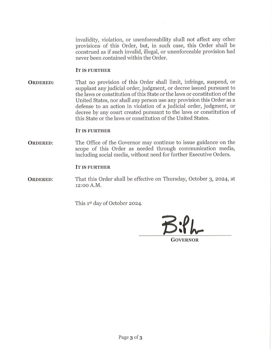 As Georgians recover from Hurricane Helene, with the support of our legislative partners, I have suspended the gas tax for the duration of this State of Emergency - bringing relief to communities who continue to rely on fuel to power their homes and necessary equipment.