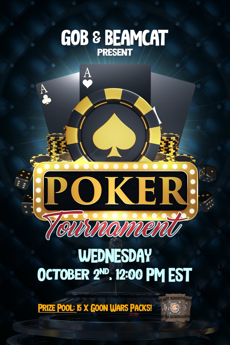 🔥 GOB x Beamcat Weekly Poker Tournament 🔥

Get ready to shuffle up and deal – our weekly poker tournament is back! Whether you're a seasoned player or new to the game, this is your chance to showcase your skills, make new friends, and win exciting prizes.

🗓 Date: Wednesday,