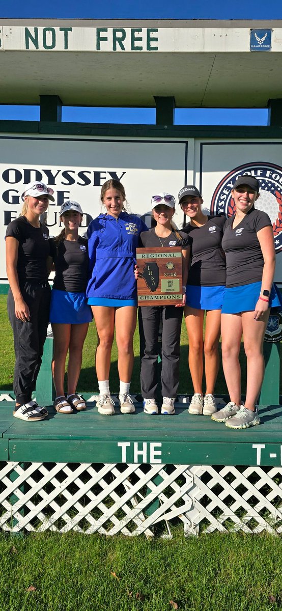 Girls golf wins their 6th Regional Title in a row and 10th in 12 years! Amazing job ladies! Brooke Adams takes 2nd and Katie Wehlus 3rd to lead the Eagles. Sophomore Anna Bianco clinches the victory with a par on 18. So proud of this group! <a href="/EaglesAthletics/">Sandburg Athletics</a> <a href="/SandburgHS/">Carl Sandburg H.S.</a>