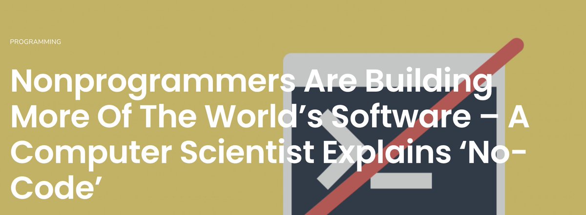 aster_cloud's tweet image. #Nonprogrammers Are Building More Of The World’s #Software – A Computer Scientist Explains ‘#NoCode’
#developers #programmers #softwaredevelopment
aster.cloud/2022/11/21/non… via @aster_cloud