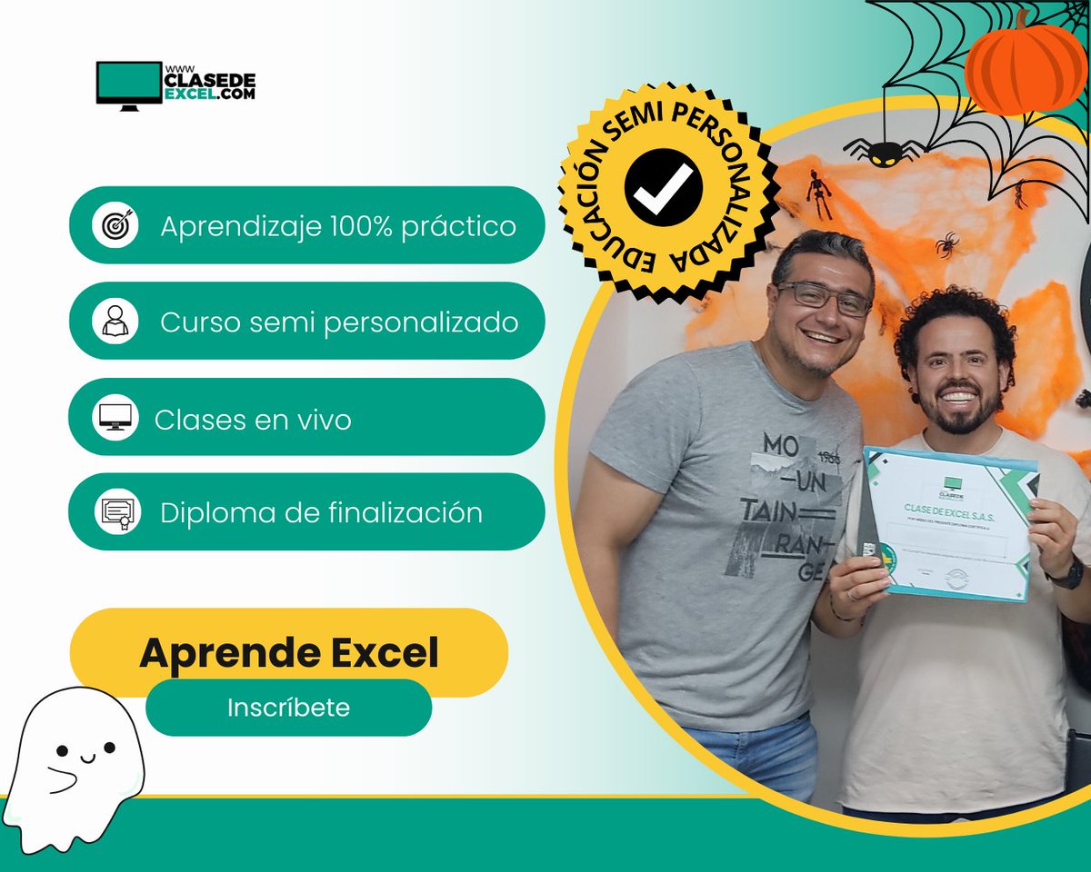 clasedeexcel's tweet image. 👨🏻🏫 ¿Buscas una experiencia de aprendizaje práctica y efectiva? 📊 Con nuestras clases en tiempo real no solo aprendes, sino que lo haces trabajando con casos reales. 💡
💻 No lo pienses más, ¡es el momento de inscribirte y dominar Excel!
#ClasesVirtuales #ExcelPráctico #Excel