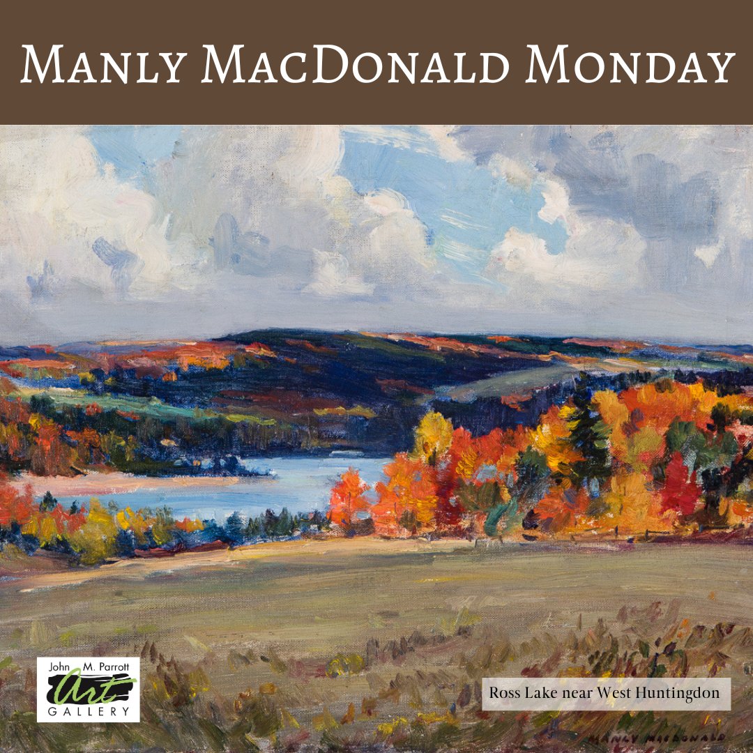 Fall is well underway and we have many of Manly MacDonald's fall scenes on display in our Corridor Gallery. #MMMonday #parrottartgallery #art