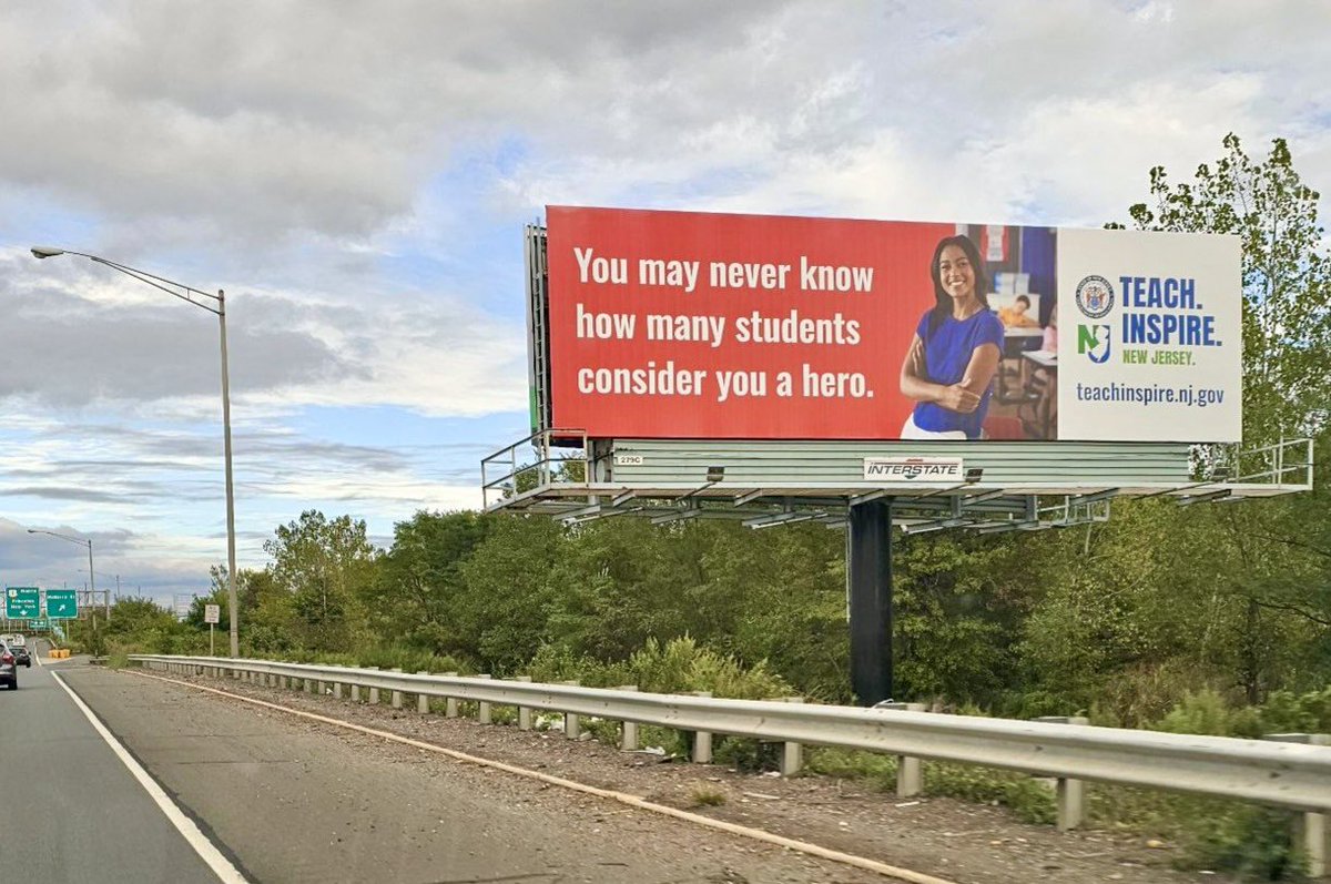 Laura Fredrick (@laurafredrick) on Twitter photo Teach. Inspire. New Jersey. billboards are up all across the state for <a href="/NewJerseyDOE/">New Jersey Department of Education</a> teacher recruitment and retention campaign!
Have you seen one yet? #TeachInspireNewJersey Teach. Inspire. New Jersey. billboards are up all across the state for <a href="/NewJerseyDOE/">New Jersey Department of Education</a> teacher recruitment and retention campaign!
Have you seen one yet? #TeachInspireNewJersey