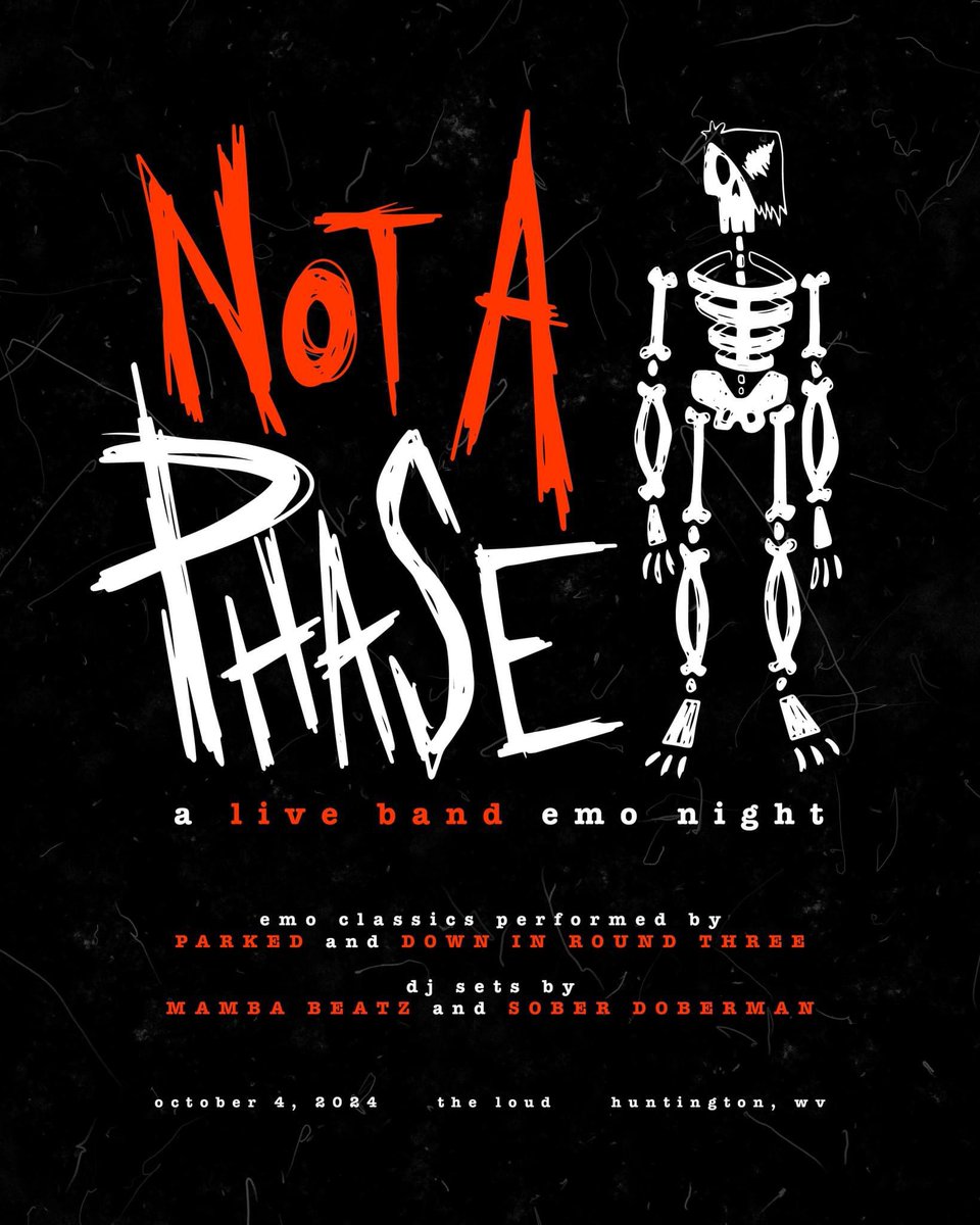 Check us out this Friday at <a href="/TheLoudWV/">The Loud</a> we’re playing a full cover set with some great emo songs!