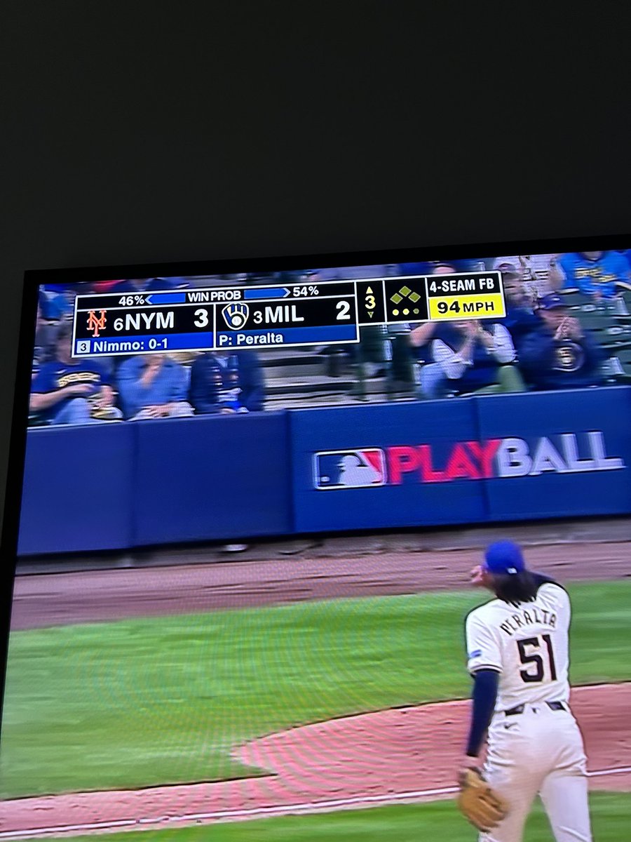 Mets Win probability 46% and the Mets are winning. Sheesh you think they are rooting against the Mets?