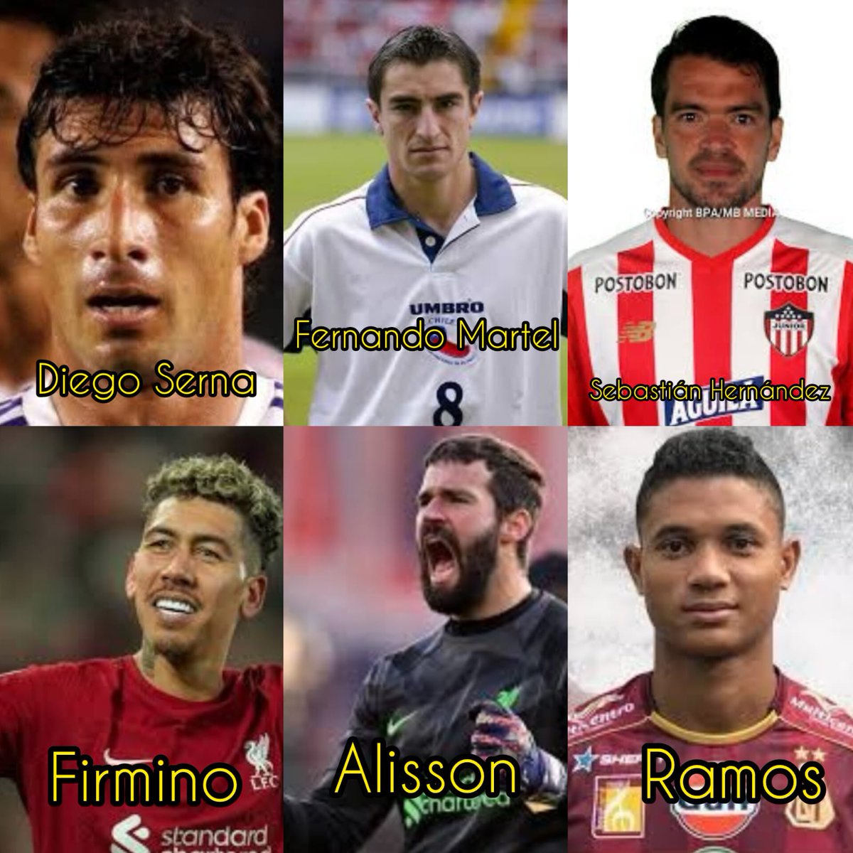 DatosRipoll's tweet photo. #Efemerides #02deOct
58 Vicente Calderon (Estadio de Futbol)
51 Martin Caicedo
51 Diego Serna Lopera
49 Fernando  Martel
44 Alejandro Patiño
44 Oscar Diaz
39 Humberto Mendoza 
37 Sebastian Hernandez Mejia
34 Roberto Firmino
33 Alisson
31 Jorge Luis Ramos Sanchez https://t.co/le8XGyS1qN