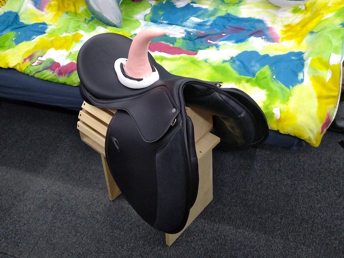 InflatableDolph's tweet photo. Another variation of saddle mount. This time on low wooden stool. The total height is perfect for working at a desk or computer.

Orca dildo from @FlurbMe for scale.

Intex inflatable dolphin is ready to sleep with me tonight.

#horse #saddle #stool #dildo #flurbme #fouganza https://t.co/sQ6R43Hg0L