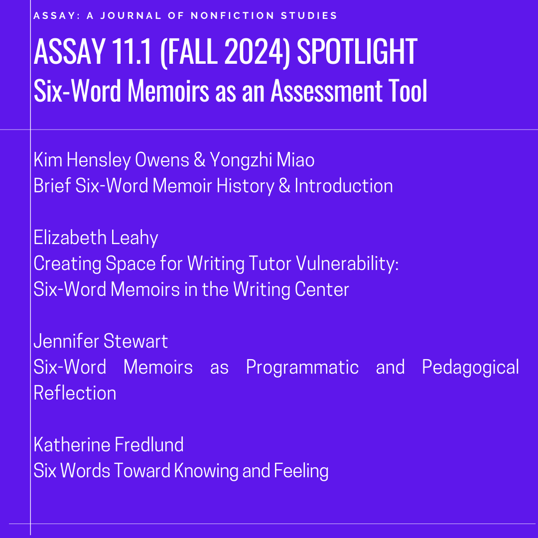 Assay: A Journal of Nonfiction Studies tweet media