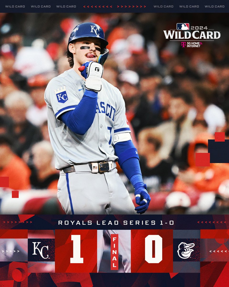 MLB (@mlb) on Twitter photo A shutout to start the #Postseason for KC!
The <a href="/Royals/">Kansas City Royals</a> secure AL #WildCard Game 1 in Baltimore! A shutout to start the #Postseason for KC!
The <a href="/Royals/">Kansas City Royals</a> secure AL #WildCard Game 1 in Baltimore!
