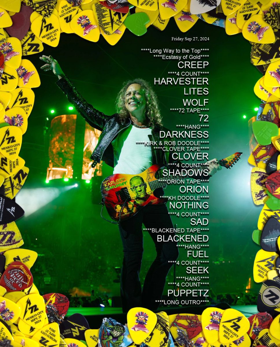 argentinaamber's tweet image. #Setlist respectivo a las noches 3 y 4 en ciudad de México 🇲🇽 finalmente repitieron temas de las primeras dos noches! #NoRepeatWeekend  #M72MexicoCity