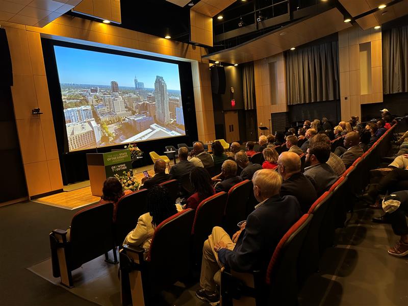 WakeGOV's tweet photo. Let the 2024 State of the County Address Commence! 🎉

Thank you @waketechcc Vice President of Development Matt Smith for kicking us off and for the #WakeCounty community who showed up to join us in celebrating all #Wake is and will become as we continue #GrowingTogether. 🌱 🌎 https://t.co/hKyT7LQ98U