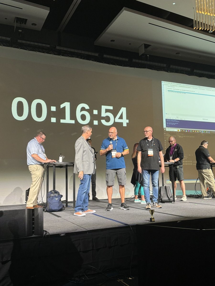 Practical365's tweet photo. The Practical PowerShell Script Off is underway! Who will be coming home with the $1000 cash prize? Stay tuned... π₯π
@jaapwess @mderooij @IngoGegenwarth @Quest
#TEC2024 #Practical365 #PowerShell #ScriptOff #Quest https://t.co/8yvDVHa7Q0