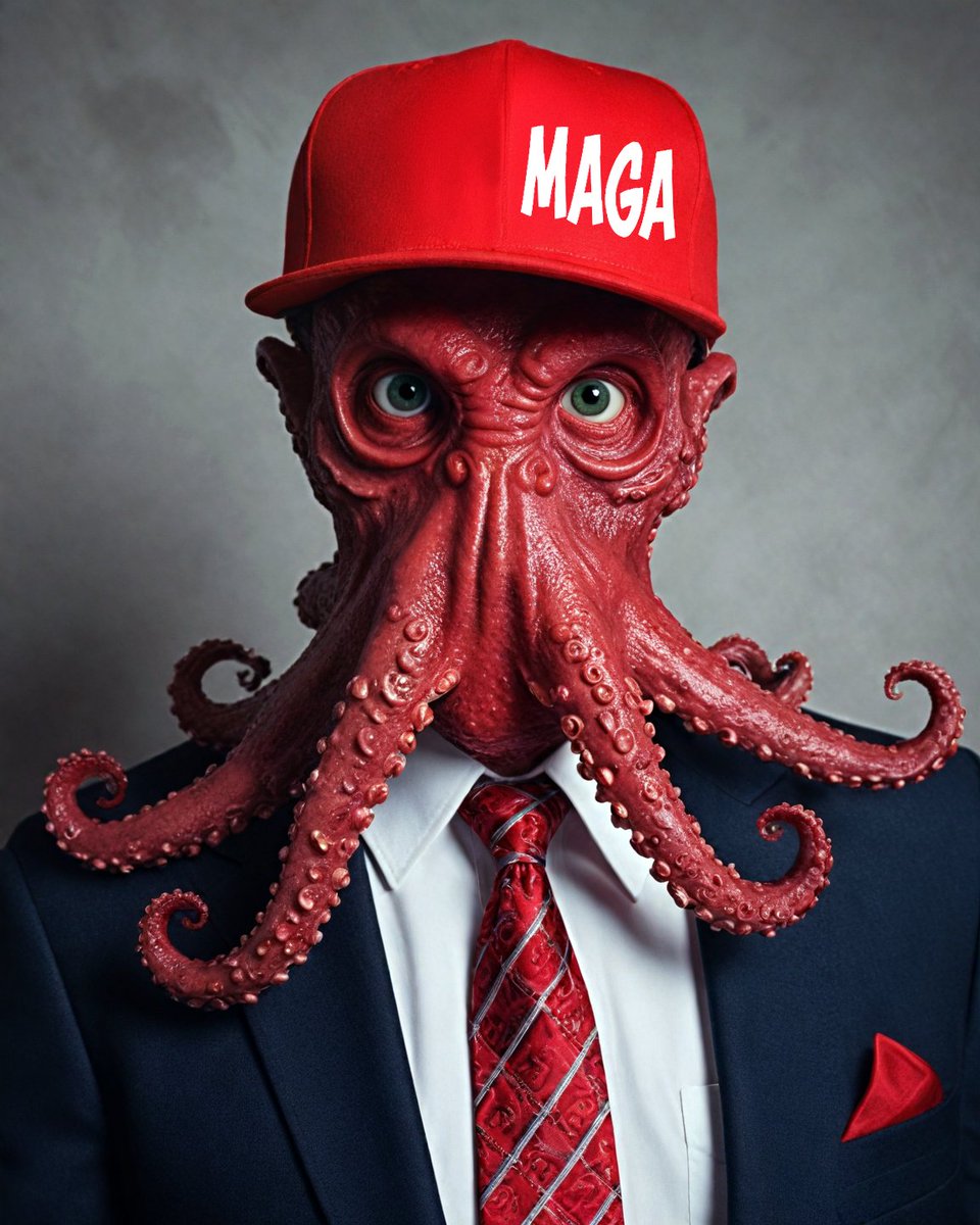 Eight arms, three hearts, and one mission

Make America Great Again! 

Watch out, swamp, Squiddy's coming to drain you dry. #MAGA never looked this bold. 

#TentaclesForFreedom #MAGAsquid
