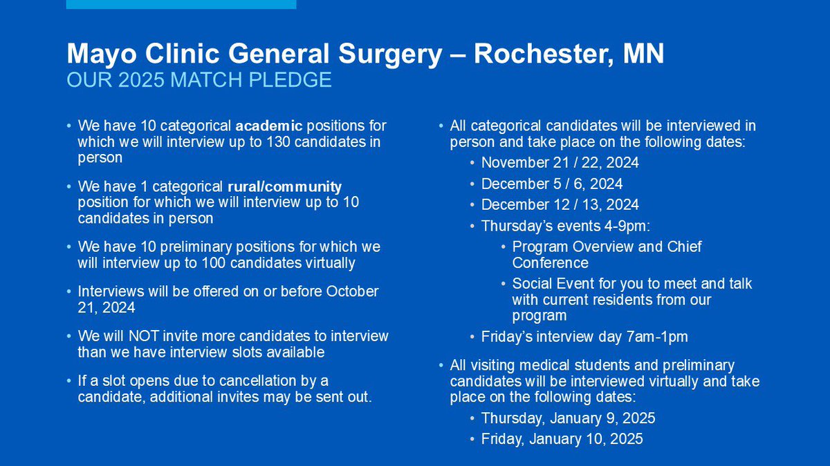 Mayo Clinic General Surgery Residency (@mayosurgery) on Twitter photo Our Match Pledge #GenSurgMatch2025 #MayoClinic <a href="/marielariveram/">Mariela Rivera, MD</a> <a href="/MayoSurgEd/">Mayo Clinic Surgical Education</a> Our Match Pledge #GenSurgMatch2025 #MayoClinic <a href="/marielariveram/">Mariela Rivera, MD</a> <a href="/MayoSurgEd/">Mayo Clinic Surgical Education</a>