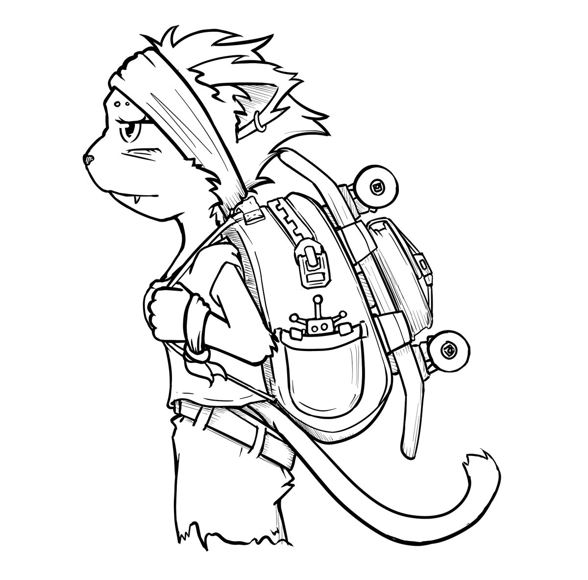 MrGoopman's tweet photo. It's Inktober! I have drawn a Backpack cat?.. Girl!!
I am sorry but I am too lazy to use real ink :P https://t.co/ICTIuDvTPn