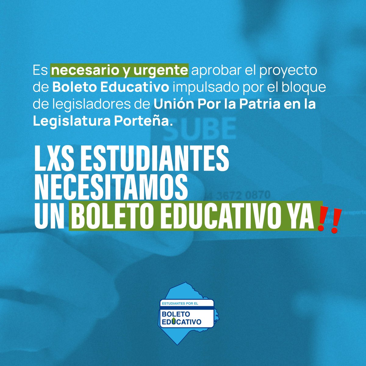 Ante los aumentos al transporte, hoy más que nunca: LOS ESTUDIANTES NECESITAMOS UN BOLETO EDUCATIVO.