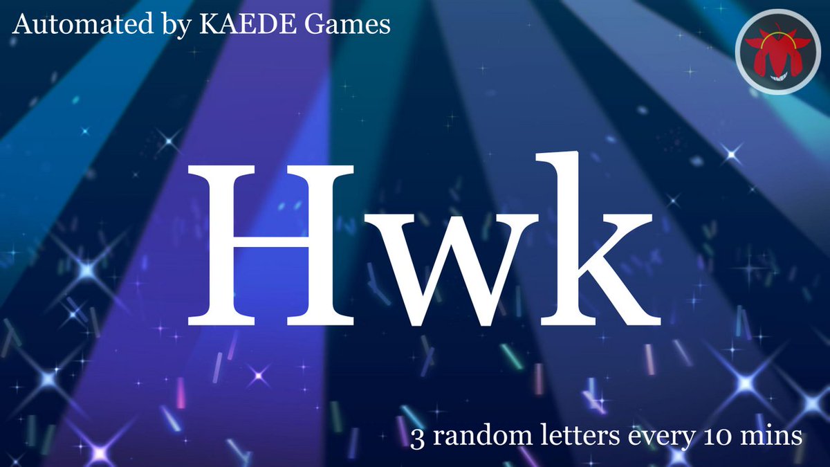 3 random letters every 10 mins tweet media