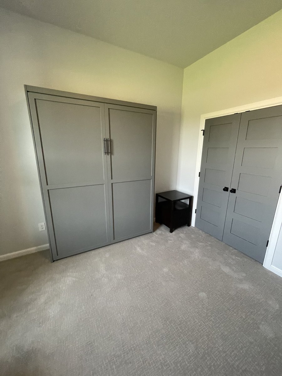 OllieKinslow's tweet photo. Who wants a Murphy bed? Contact us to get on the books. We offer delivery & installation. We have delivered beds to Kansas, Arkansas, Oklahoma, & Missouri. #wallbed #murphybed #okcustomfurniture #wedeliver #weinstall #smallbusinessowner https://t.co/NSBVs5w3qr