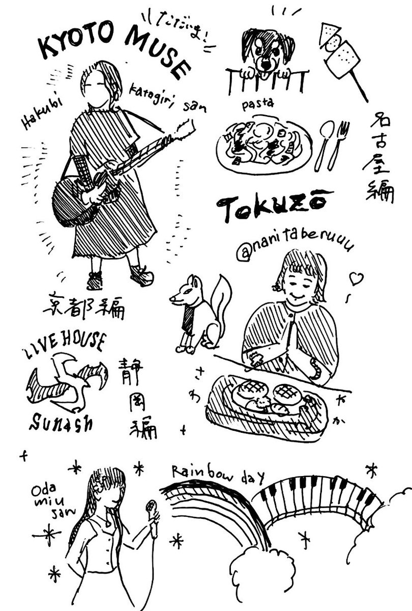 katarina_81's tweet photo. 風の吹くまま絵日記【京都編、名古屋編、静岡編】

give thanks! 🍃🐚🍴🐕⛩🍡🌈 https://t.co/8cwwDJ0LBX