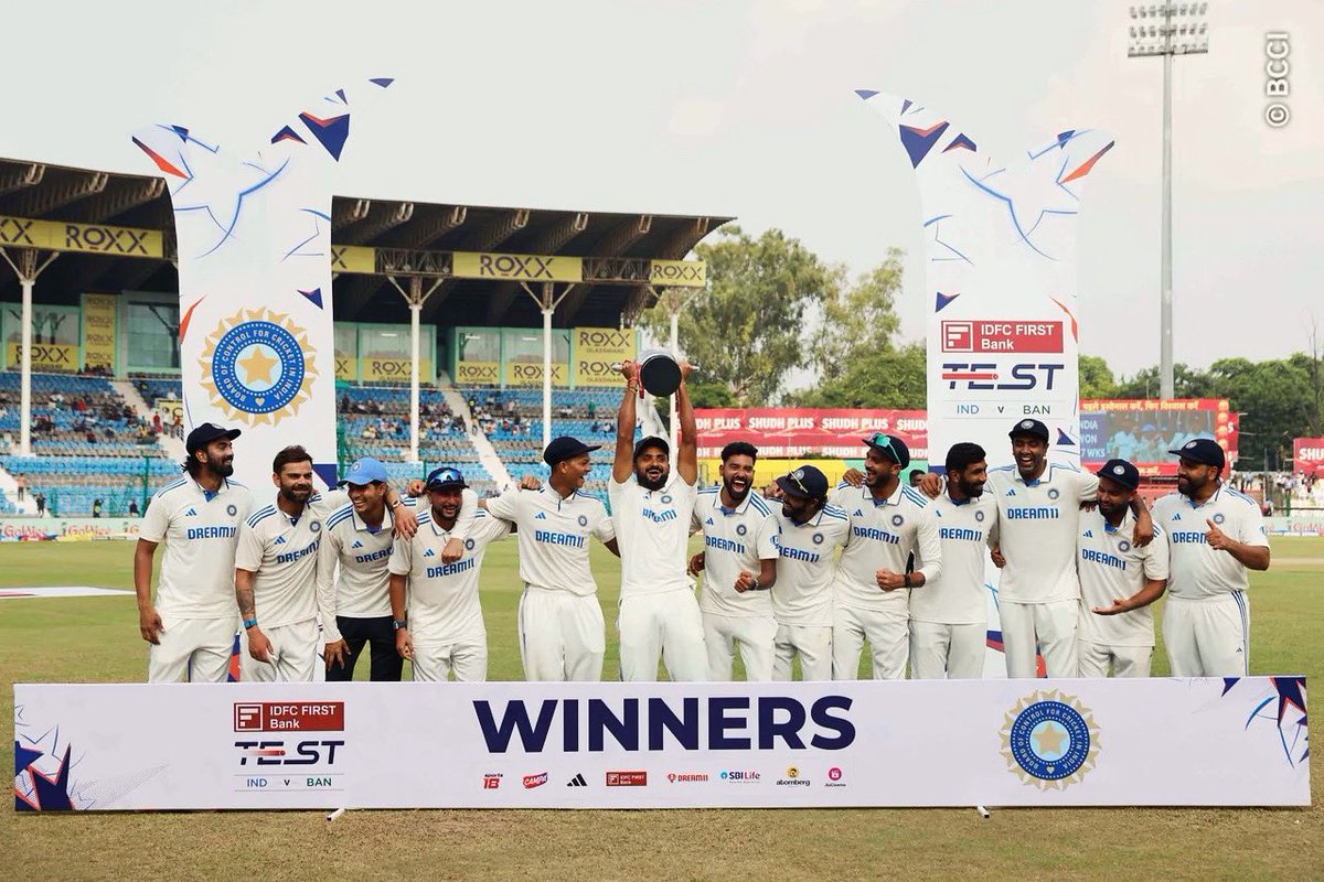 Saurashtra Cricket (@saucricket) on Twitter photo Huge congratulations to Team India on a phenomenal Test series victory against Bangladesh! Whitewash in style #Cricket #INDvsBANG <a href="/BCCI/">BCCI</a> <a href="/ImRo45/">Rohit Sharma</a> <a href="/imjadeja/">Ravindrasinh jadeja</a> Huge congratulations to Team India on a phenomenal Test series victory against Bangladesh! Whitewash in style #Cricket #INDvsBANG <a href="/BCCI/">BCCI</a> <a href="/ImRo45/">Rohit Sharma</a> <a href="/imjadeja/">Ravindrasinh jadeja</a>