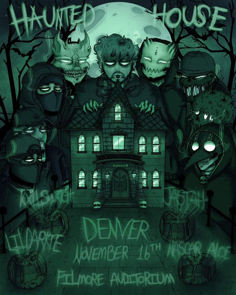 lilly123aj's tweet photo. Got to draw the flyer for the Haunted House show in Denver!!! 
#Hauntedhouse #halloween #art #digitalart https://t.co/SJhotbrZ6n