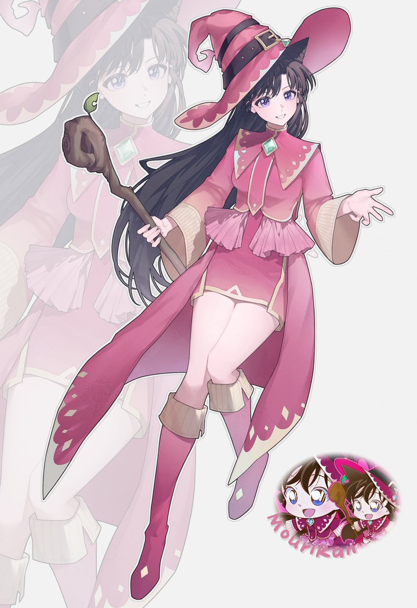 小魔女来袭
#毛利蘭　
#蘭満会二次創作イラストリレー
#名探偵コナン