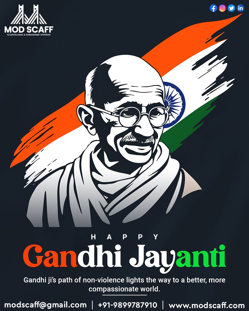 ModscaffIndia's tweet image. Saluting the man who led India to freedom with non-violence and truth. Let&apos;s keep his legacy alive. 🇮🇳✨

Connect with us👇🏻
📩 modscaff@gmail.com
🌐 modscaff.com 
📱 +91-9899787910

#Modscaff #Faridabad #India #Formwork #GandhiJayanti #MahatmaGandhi #Bapu #NonViolence