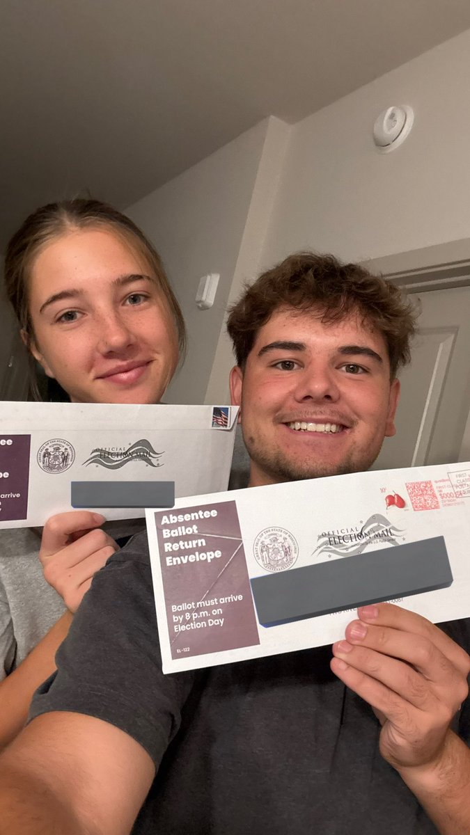 Im 21 years old and as of today I’ve registered 82 new voters for <a href="/realDonaldTrump/">Donald J. Trump</a> 

But today is a bit more special! 

Today My Fiancé and I voted to be able to afford our own home, keep men out of women’s sports, chase the American dream, and MAKE AMERICA GREAT AGAIN! 

BRING