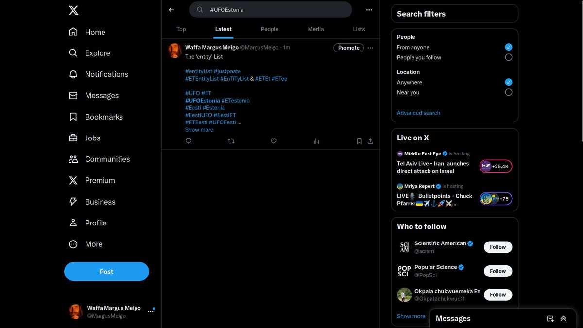 MargusMeigo's tweet image. The &apos;entity&apos; List 
 #entityList #justpaste #ETEntityList #EnTiTyList &amp;amp; #ETEt #ETee #UFO #ET #UFOEstonia #ETestonia #Eesti #Estonia #EestiUFO #EestiET #ETEesti #UFOEesti #EstoniaUFO #EestiUFO #xTee #xRoad (ńew meaning of X-cross road)   - List Whit Link: in Another post!

&quot;#&quot; Test