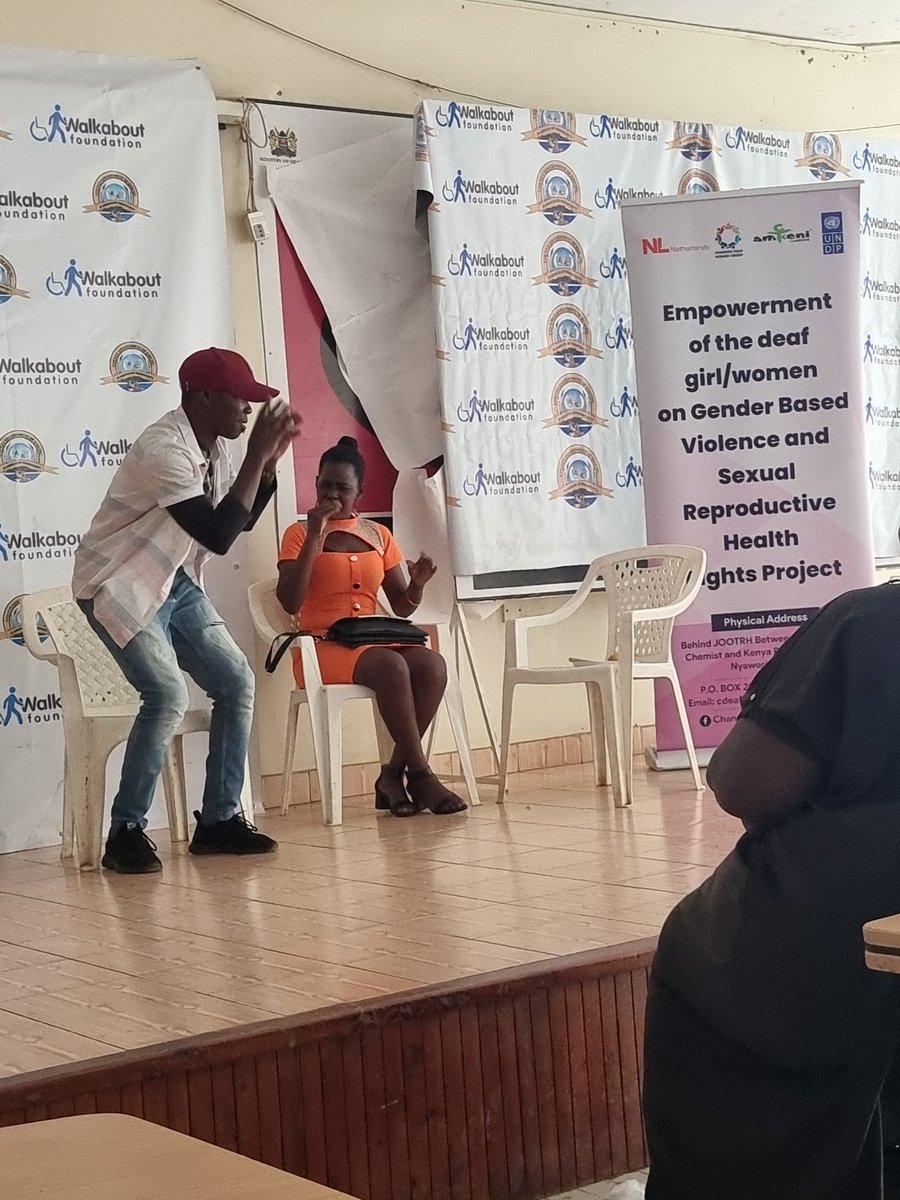 With support from the Embassy of Netherlands, UNDP is leaving no one behind. Through Amkeni wakenya Chanuka facilitated a skit in sign language to educate the target group on GBV and SRHR. Great performance.