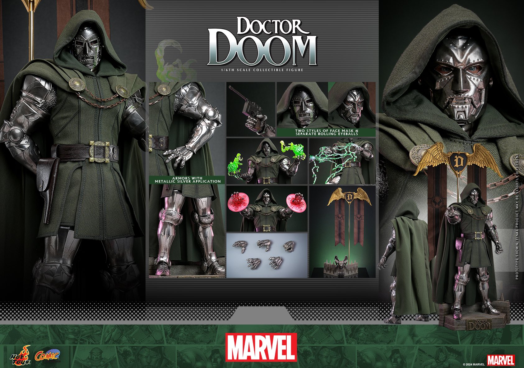 ドクタードゥーム　フィギュア S-HERO SH003 ドクター・ドゥーム Doctor Doom 1/6 - メルカリ