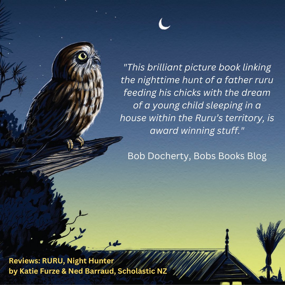 🦉Katie Furze🦎Children's Author (@katiefurze) on Twitter photo Our latest book RURU NIGHT HUNTER has been receiving such wonderful reviews! 🦉🌜💫I'm so grateful. 🤸Here's one of my favorites. @steamteambooks #nedbarraud <a href="/scholasticnz/">Scholastic NZ</a> Our latest book RURU NIGHT HUNTER has been receiving such wonderful reviews! 🦉🌜💫I'm so grateful. 🤸Here's one of my favorites. @steamteambooks #nedbarraud <a href="/scholasticnz/">Scholastic NZ</a>