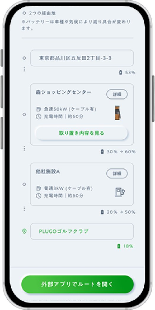 MyPLUGO's tweet photo. #電気自動車 のロングドライブ

途中で充電が必要かも？という距離のとき、充電せずに行けるかどうかやきもきするより「どこかで充電しよう」と思う方が気楽です。

とはいえ、道中の充電場所の見当をつけるのは面倒。
#Myプラゴ の充電ルートナビは、どこで・どのくらい充電するとよいか提案します。 https://t.co/TF9IbiGhGW