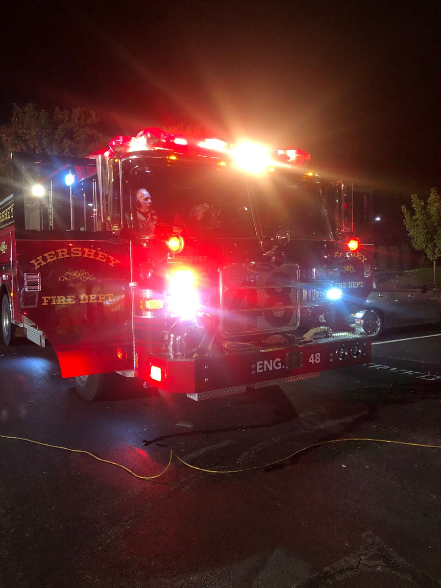 HersheyFire's tweet photo. Units from #hersheyfire and #palmyra fire are operating on Reese Ave. Imitial dispatch was for a structure fire. Upon arrival the fire was found to be burnt food in microwave. Command holding Co 48 & 1 the remainder has returned. https://t.co/QaFwxAeJBj