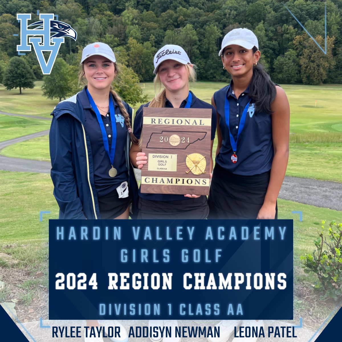 HVAGolf's tweet image. Great day for the Hawks! Our Ladies won the Regional Championship and advance to State. Congratulations to Addisyn Newman for winning the Overall Medalist and to Jake Sheffield for 3rd Medalist and also advancing to State. @HVAHawks @HVAAthletics @HVAAC