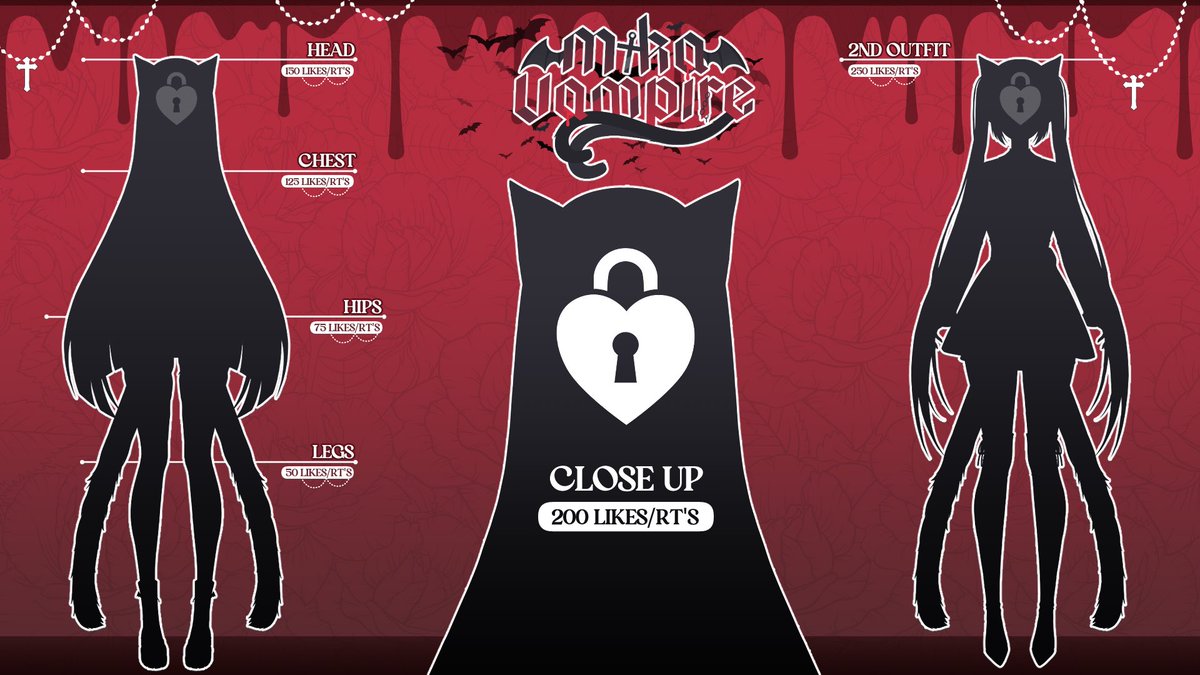 🩸MODEL REVEAL🐱

Ready for a revamped Mika?~

❤️+🔄 to help reveal her!

#Vtuber #ENVtuber #VTuberUprising #ModelReveal #VtuberDebut