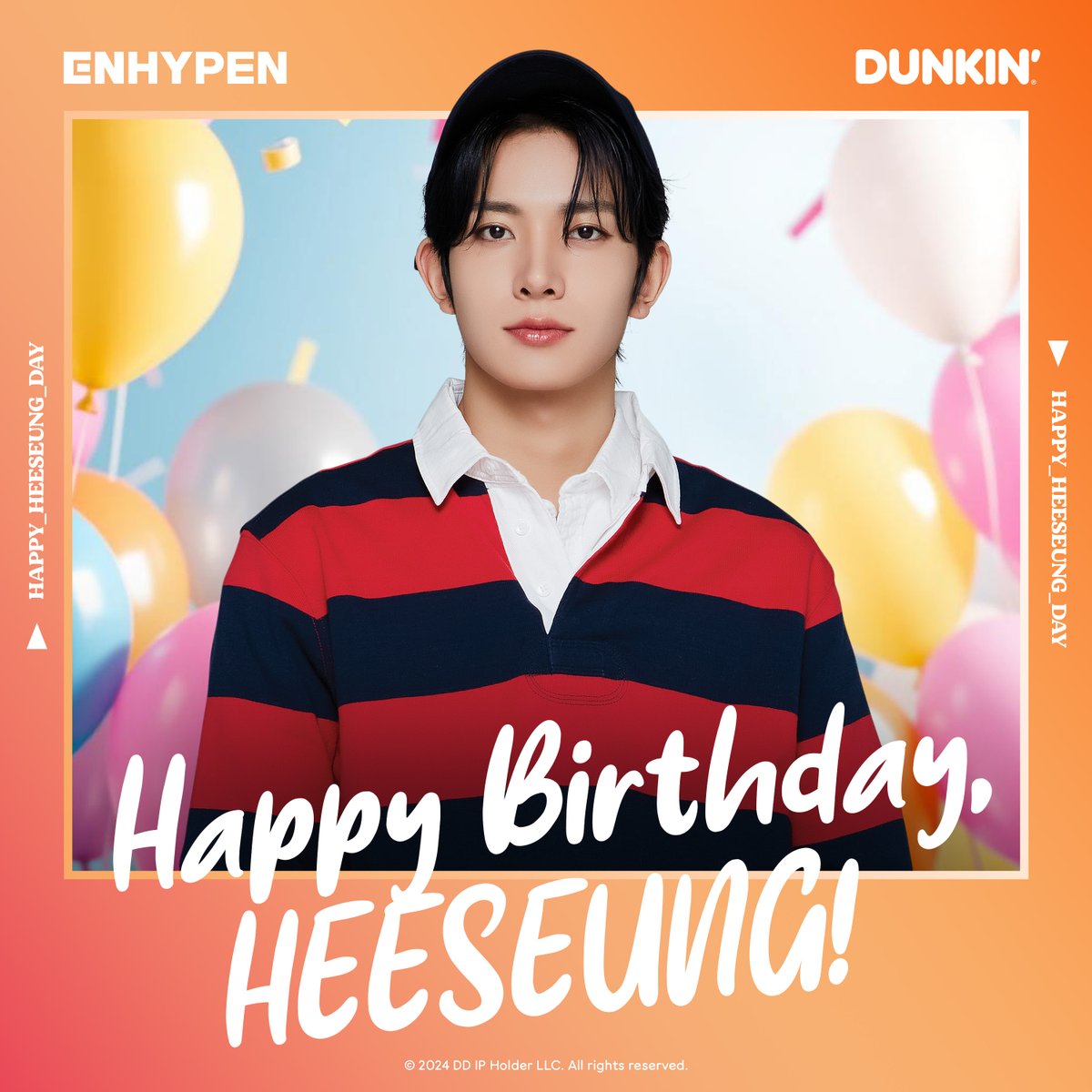 Sending love to HEESEUNG. We celebrate you today! 🧡🎉 #ENHYPEN_DunkinPH #ENHYPEN #HEESEUNG