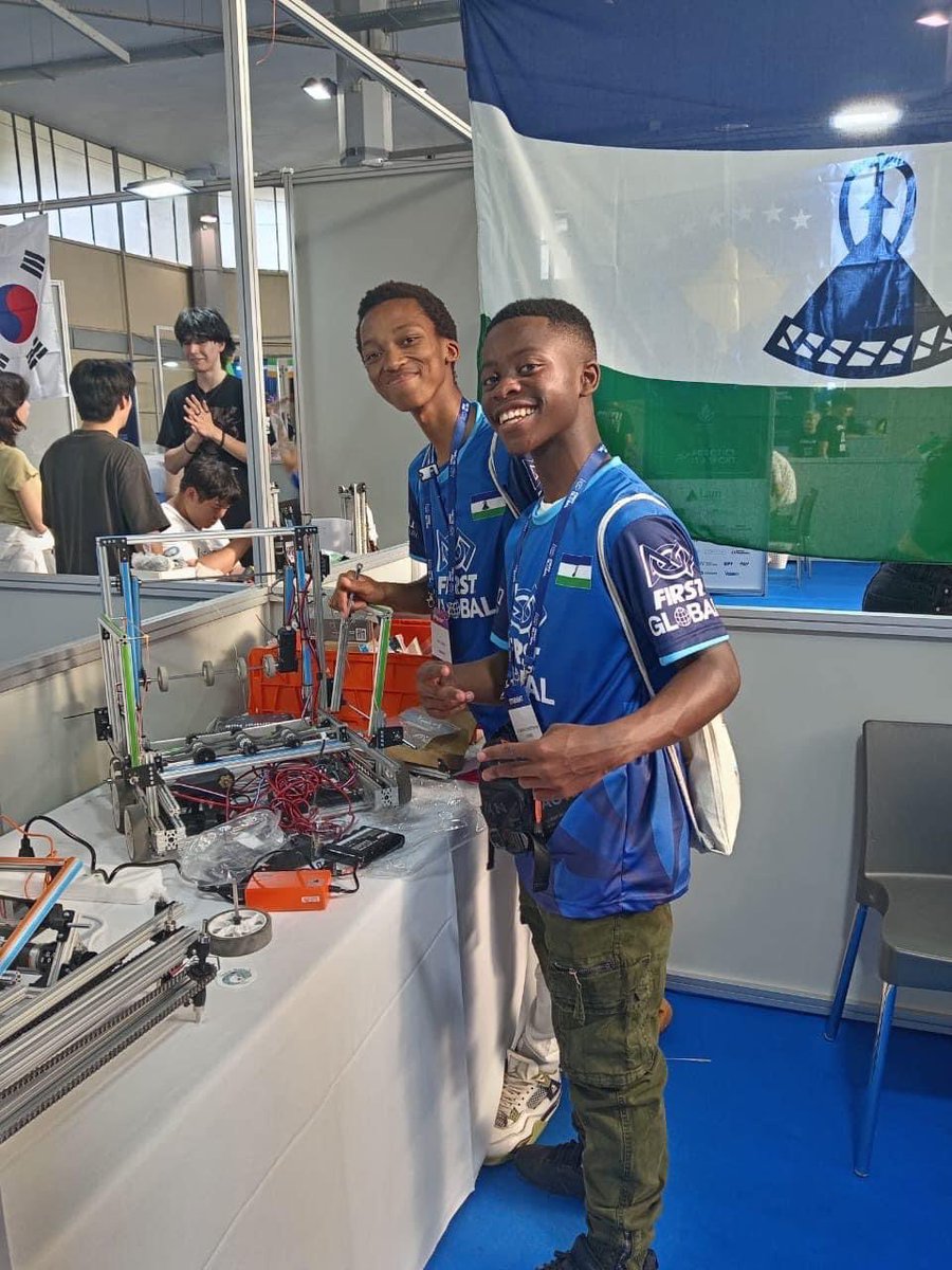 🇱🇸 𝐓𝐞𝐚𝐦 𝐋𝐞𝐬𝐨𝐭𝐡𝐨 𝐭𝐨 𝐀𝐭𝐡𝐞𝐧𝐬, 𝐆𝐫𝐞𝐞𝐜𝐞!

As our brilliant young minds from left to represent #Lesotho (𝐮𝐧𝐝𝐞𝐫 𝟏𝟖) at the <a href="/F1RSTglobal/">FIRST Global</a> Challenge (𝐚𝐧 𝐚𝐧𝐧𝐮𝐚𝐥 𝐎𝐥𝐲𝐦𝐩𝐢𝐜-𝐬𝐭𝐲𝐥𝐞 𝐫𝐨𝐛𝐨𝐭𝐢𝐜𝐬 𝐜𝐨𝐦𝐩𝐞𝐭𝐢𝐭𝐢𝐨𝐧)!