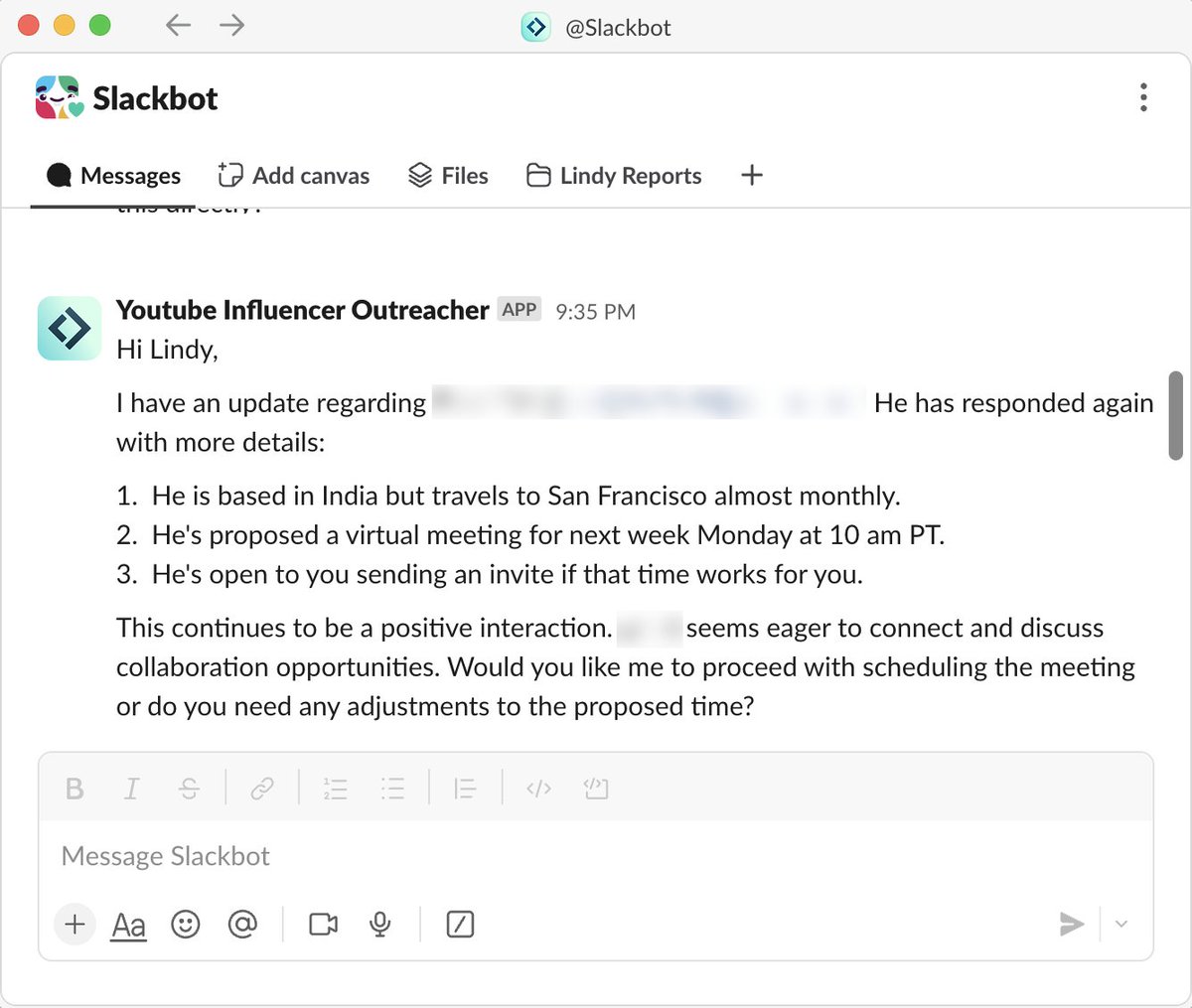 This is sick, we're putting our influencer outreach on full autopilot with a Lindy agent, and already getting a 78% response rate — 10x more than we thought

100% autonomous — sends messages, follows up, schedules calls, negotiates rates

Saves us like 20h a week