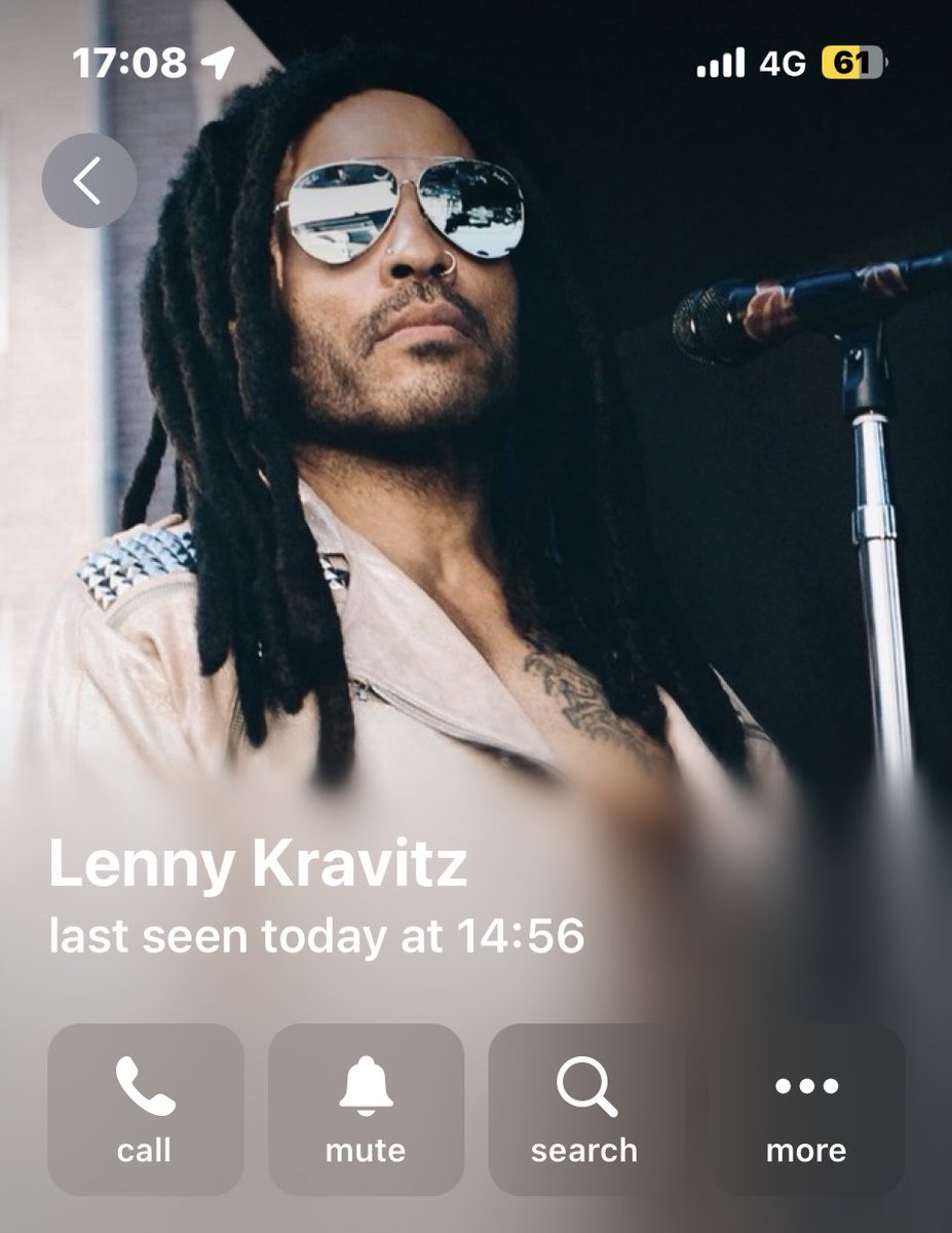 Only recently downloaded and interacted on Telegram App , he’s been cool and polite does anyone know if this is really Lenny Kravitz . No disrespect meant but still not sure #lennykravitz