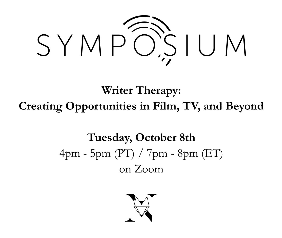 PipelineArtists's tweet image. NEXT WEEK.

A free Q&amp;amp;A #Symposium event with guests @LeeZJessup and @pbstarkok, and it feels like the topic could not come at a better time.

Reserve your spot now:

symposium.pipelineartists.com/writer-therapy…

#PipelineArtists #screewriting
