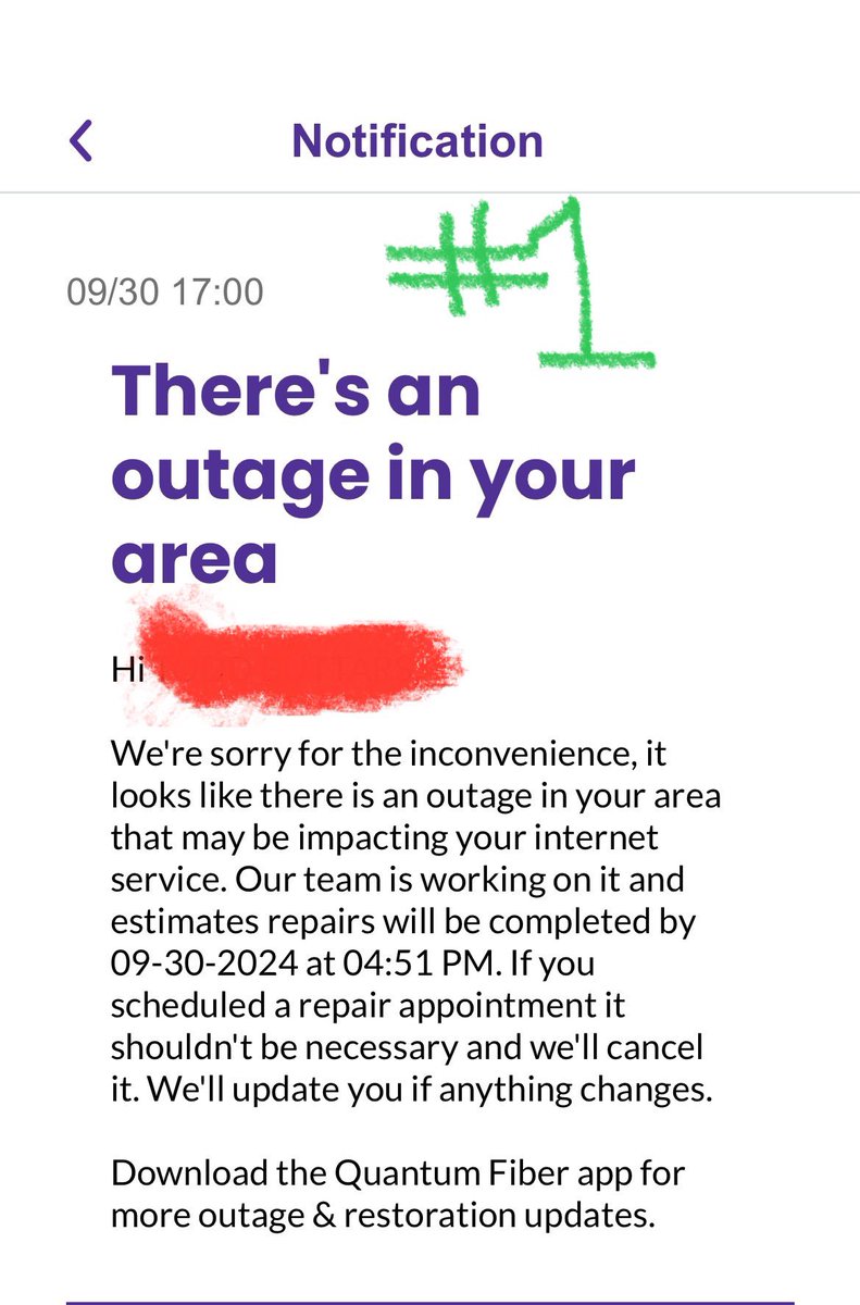 cjk1370's tweet photo. @quantumfiber this is utterly unacceptable. Newest estimate is OVER 48 hrs after original quote&amp;nrly 3 days W/O service. Loc: SLC, Ut, USA https://t.co/mR2EETGzF7