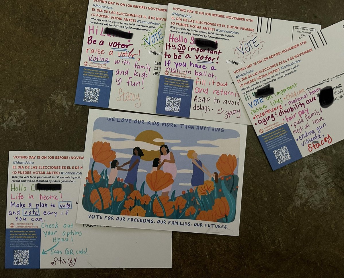 lvsfgiants's tweet photo. @MomsRising Finished my postcards! #MomsVote https://t.co/3qjfioRnTe