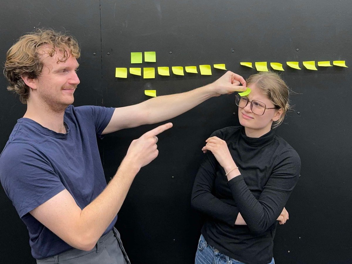 EastUnderTC's tweet photo. Director @ada_lukin and actor @paddo_gee hard at work staging some rehearsal shots to convince people to buy tickets to the show instead of rehearsing!🎈🎈 #theatre #bts #behindthescenes #whatsoninbrisbane #rehearsalroom #rehearsal https://t.co/sqoqo1jxxK