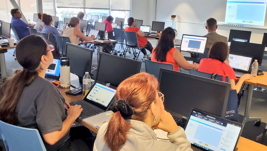 MMoreno_TECH's tweet photo. Our SISD educators took advantage of intersession opportunities to learn and grow in their use of digital collaboration and AI-infused tools. Thanks to our @SISD_InstrTech team for leading sessions using @MicrosoftEDU @Canva and @magicschoolai #TeamSISD #ALLIN https://t.co/MqYFE7UAtN