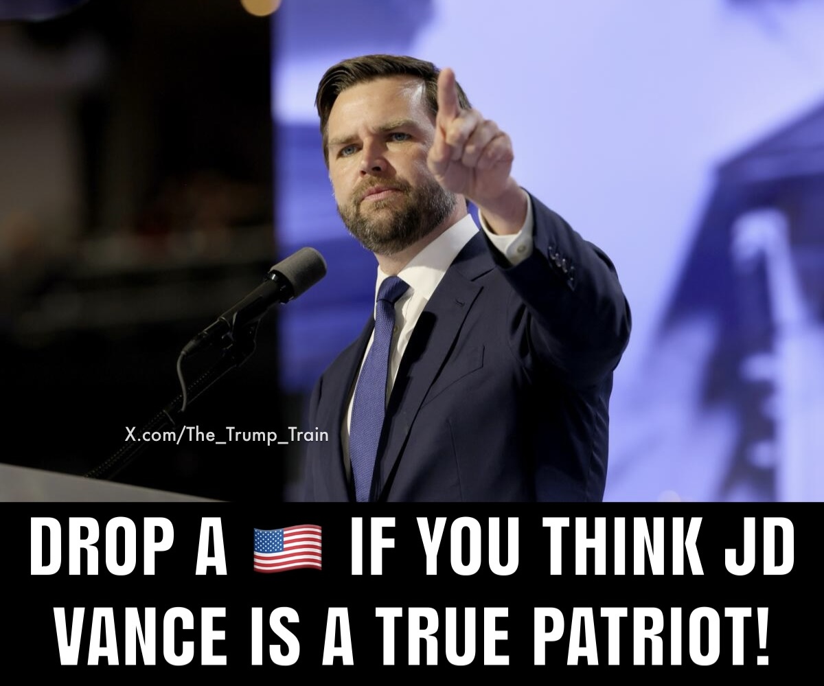The_Trump_Train's tweet image. Give me a 🇺🇸 if you think JD Vance is a true American patriot!

🇺🇸🇺🇸🇺🇸